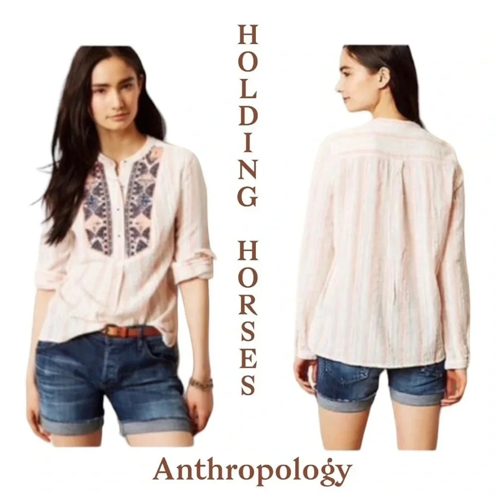 ANTHROPOLOGIE Holding Horses blouse size‎ XS